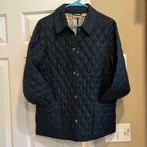 Ll bean quilted jacket navy blue size M